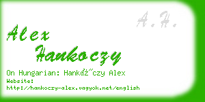 alex hankoczy business card